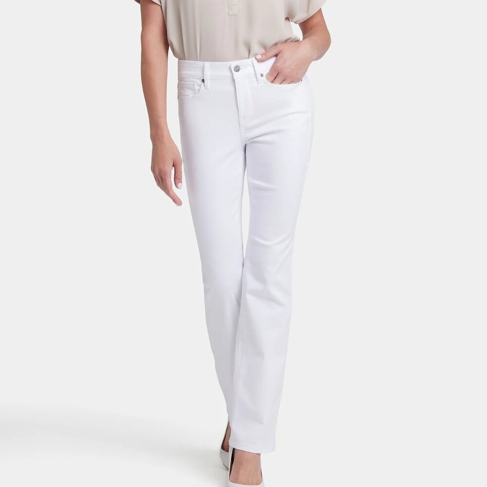 NYDJ Barbara Bootcut White Jeans